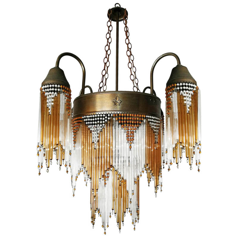 Art Nouveau chandelier murano glass