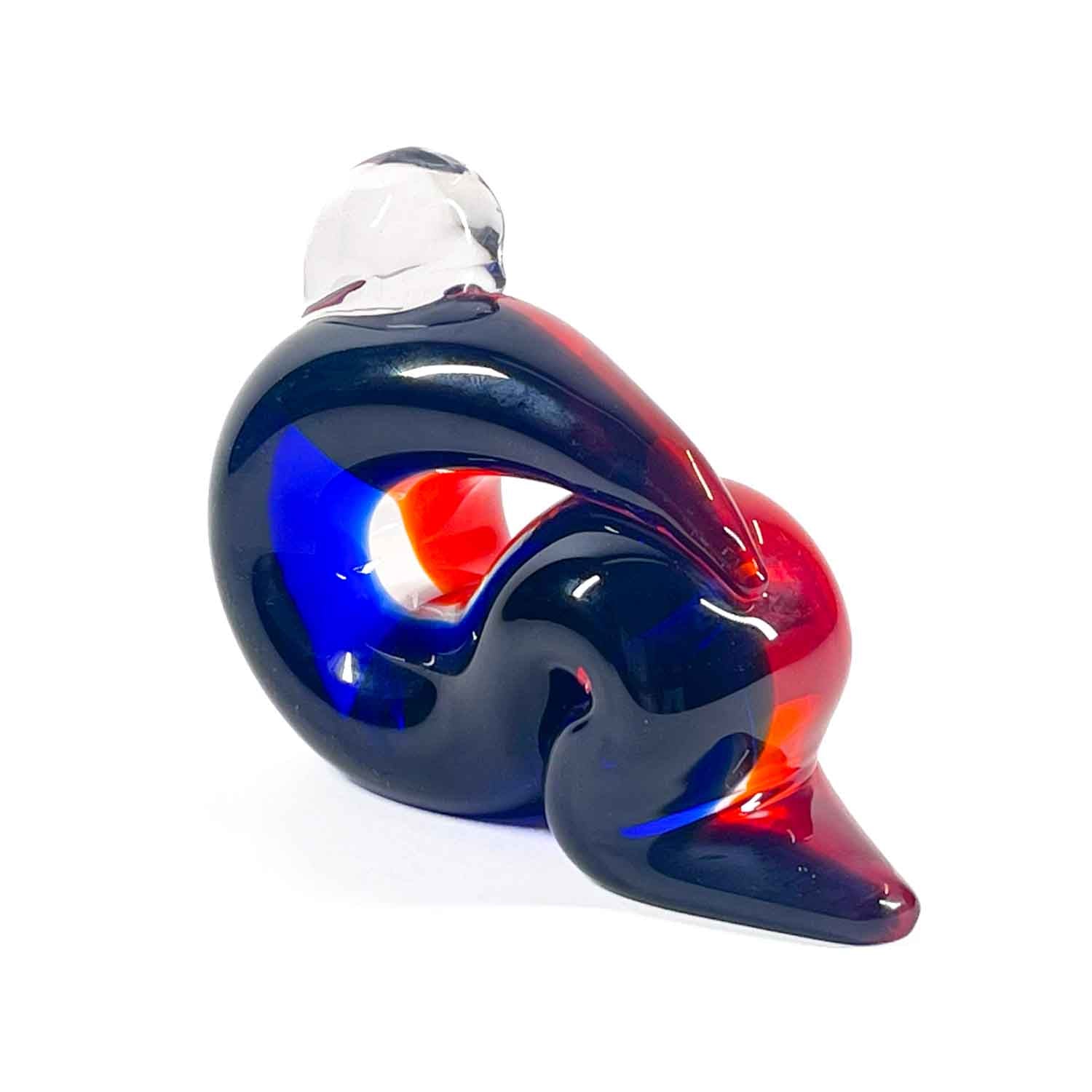 Crystal Blue Gymnast - Murano Glass