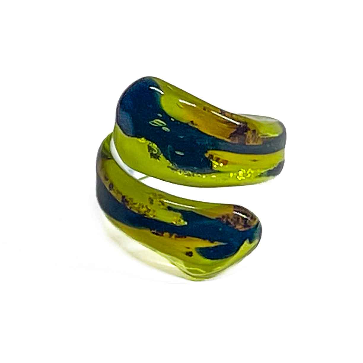 Anello Verde Medusa fatta a mano - Vetro di Murano