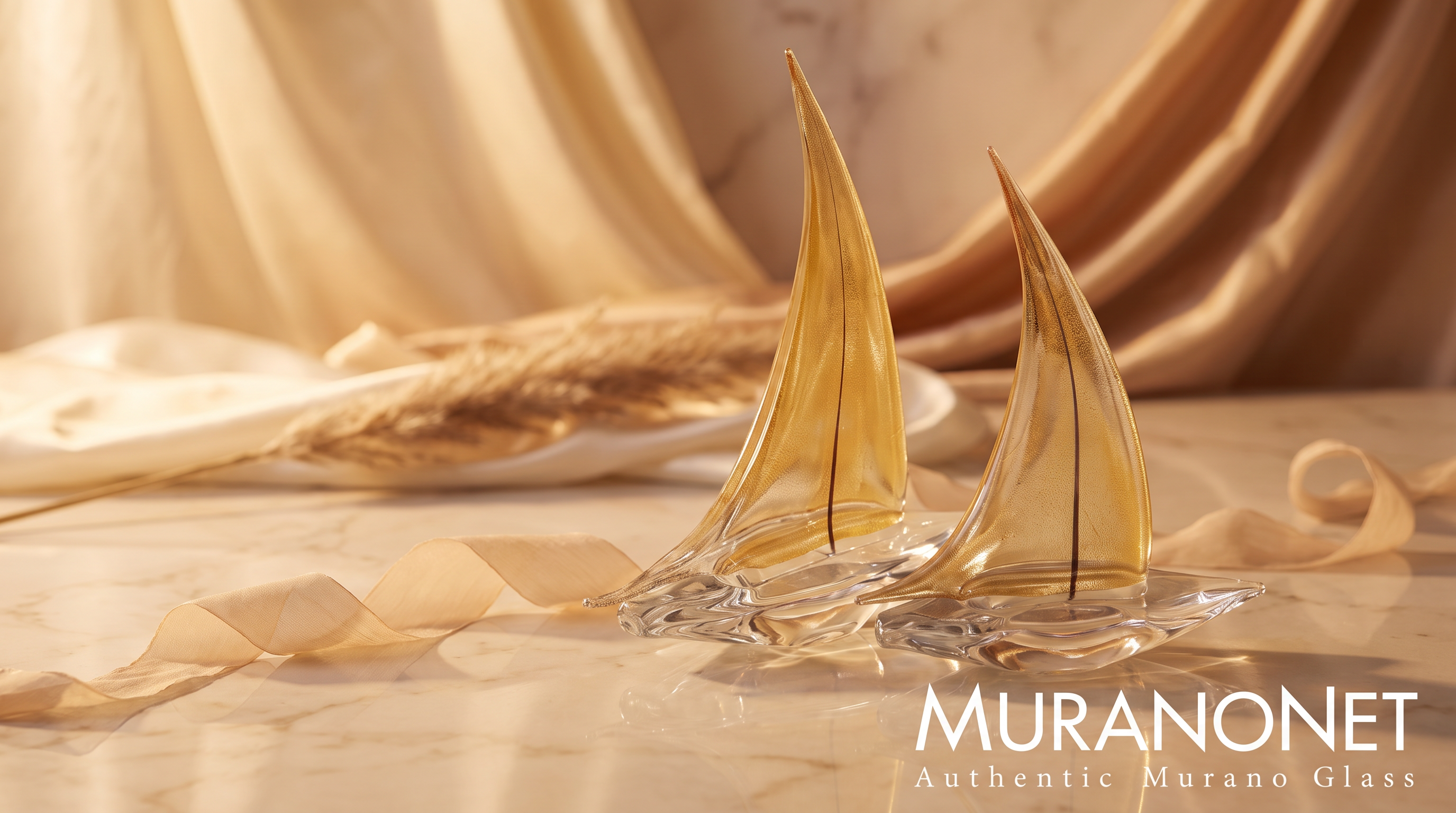 Sailboats - Crystal and Gold sailboat