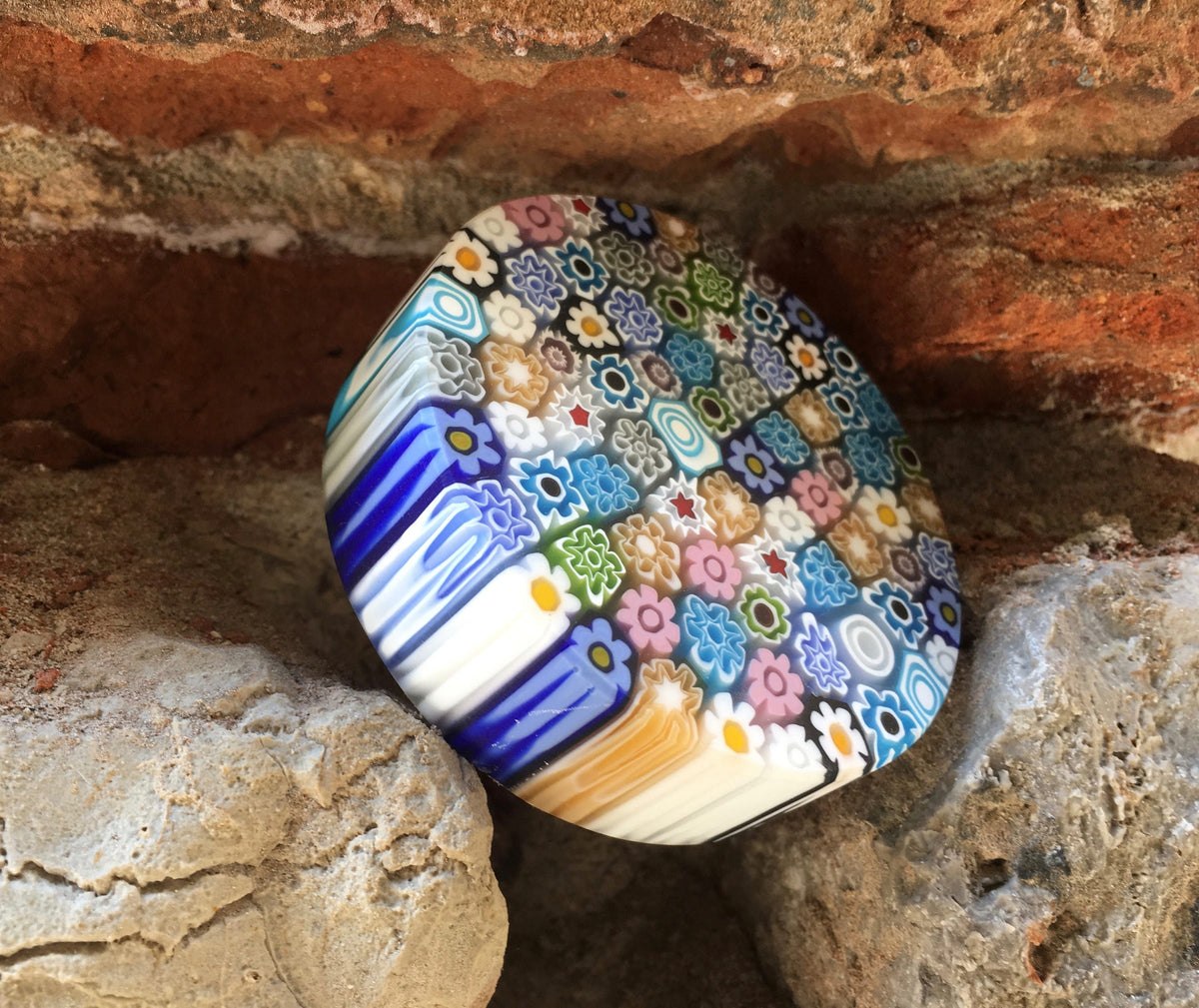 Paperweight with Murrine Round - Murano Glass
