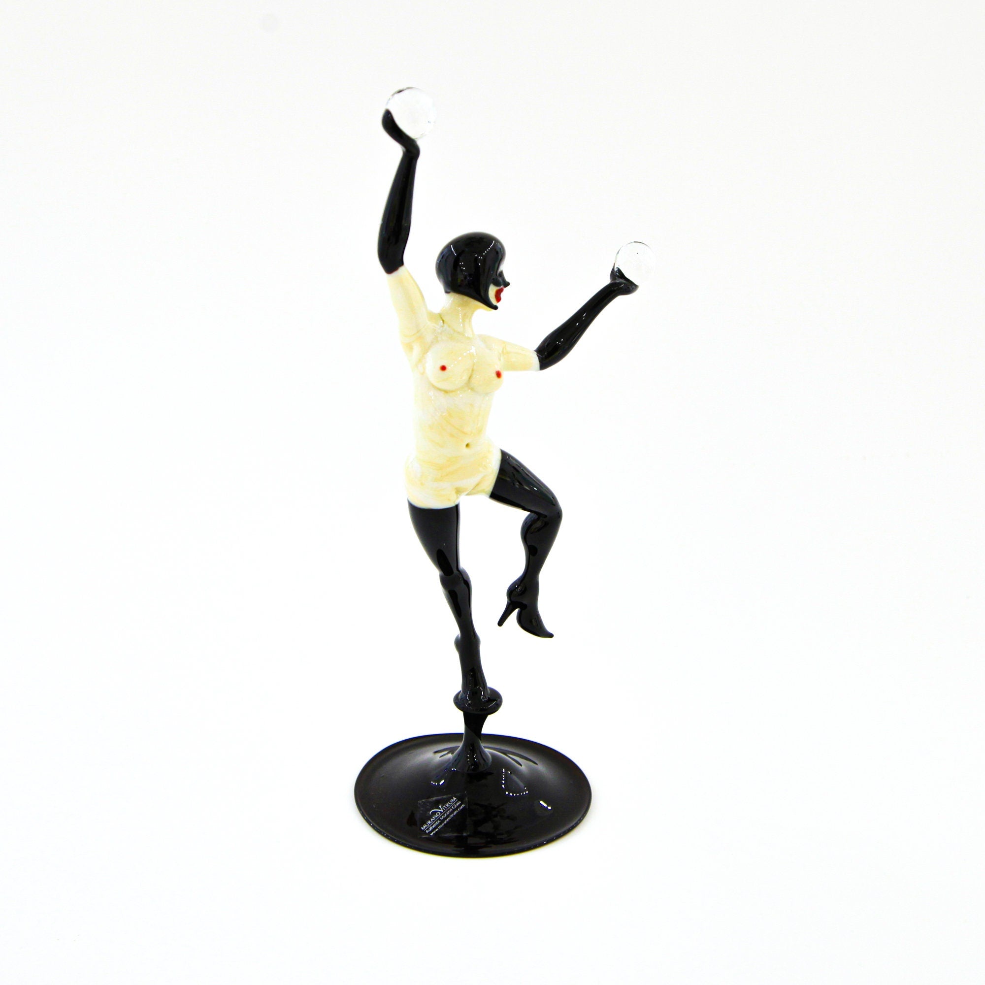 Burlesque Woman with Magic Balls Big Size - Murano Glass
