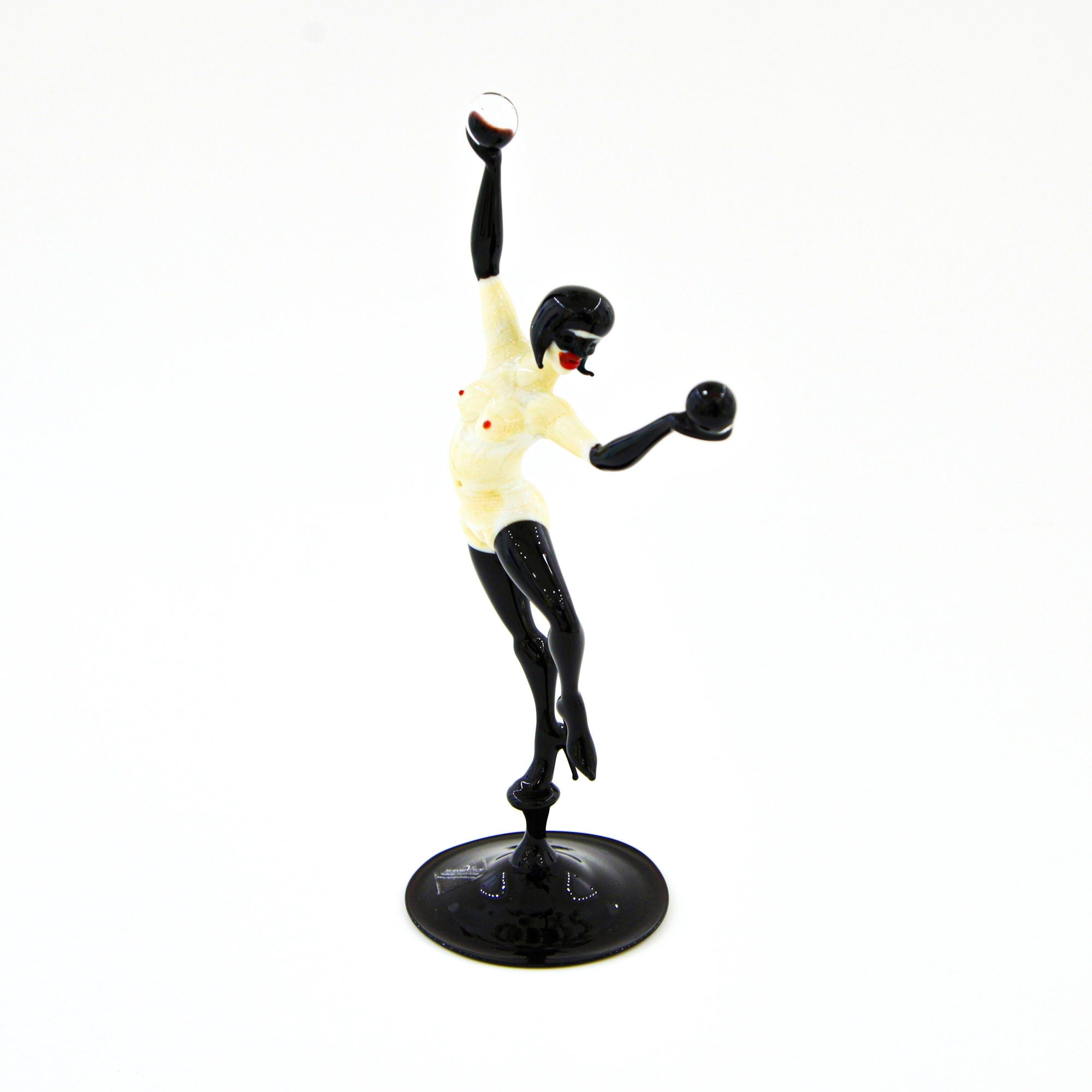 Burlesque Woman with Magic Balls Big Size - Murano Glass