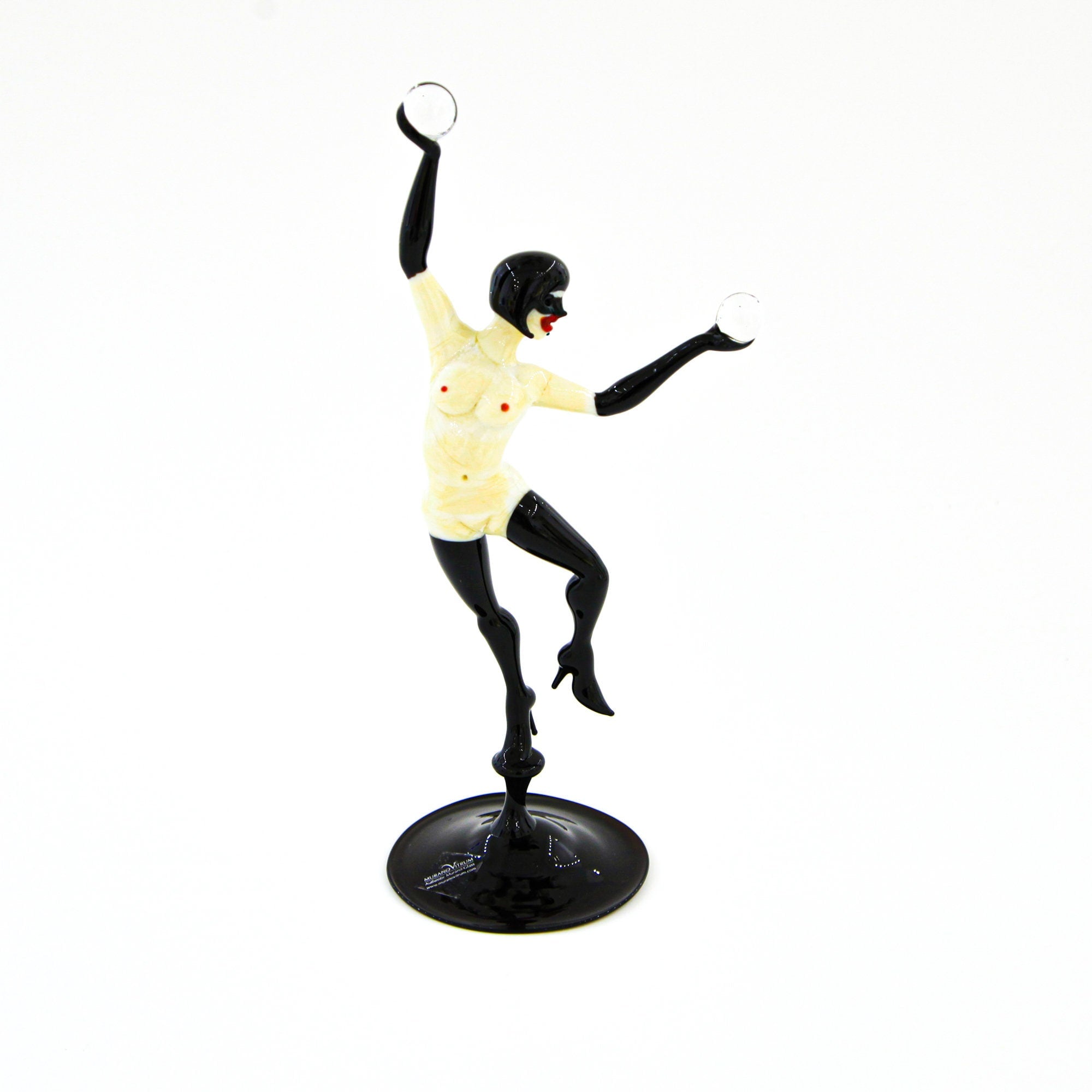 Burlesque Woman with Magic Balls Big Size - Murano Glass