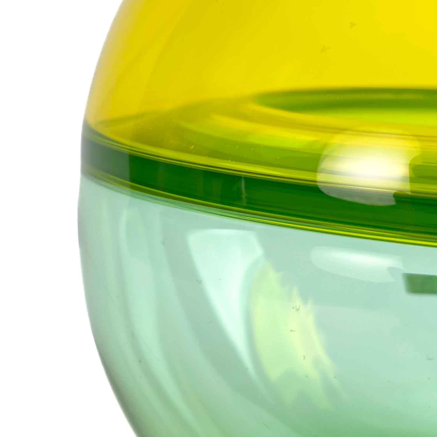 Saturno vase - yellow and green