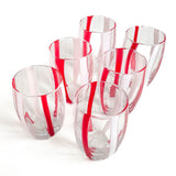 Set Six Glasses Modern Art Design - Castelbrando
