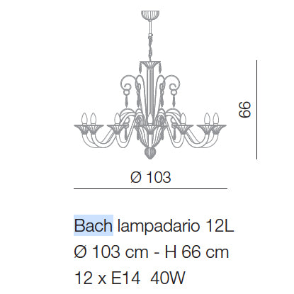 Bach 12 lights chandelier