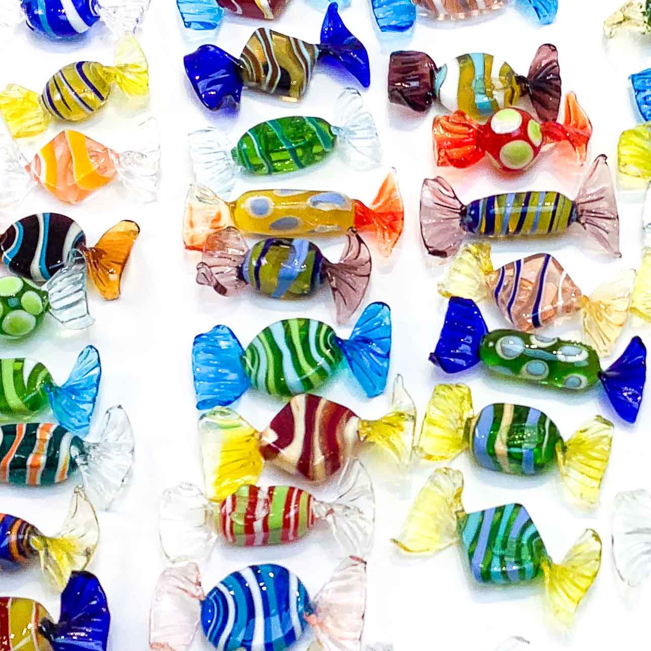 Multicolor Glass Sweets - Set of 5 up to 30 pieces