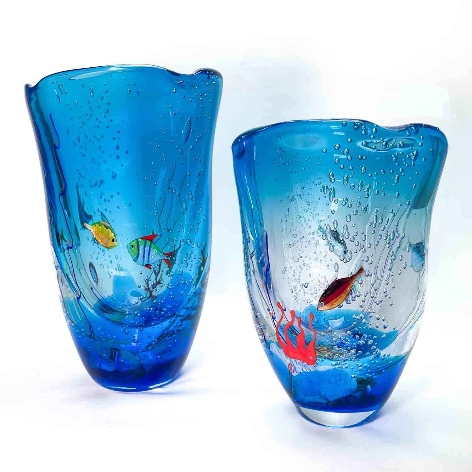 Crystal Cove Vase -Murano Glass