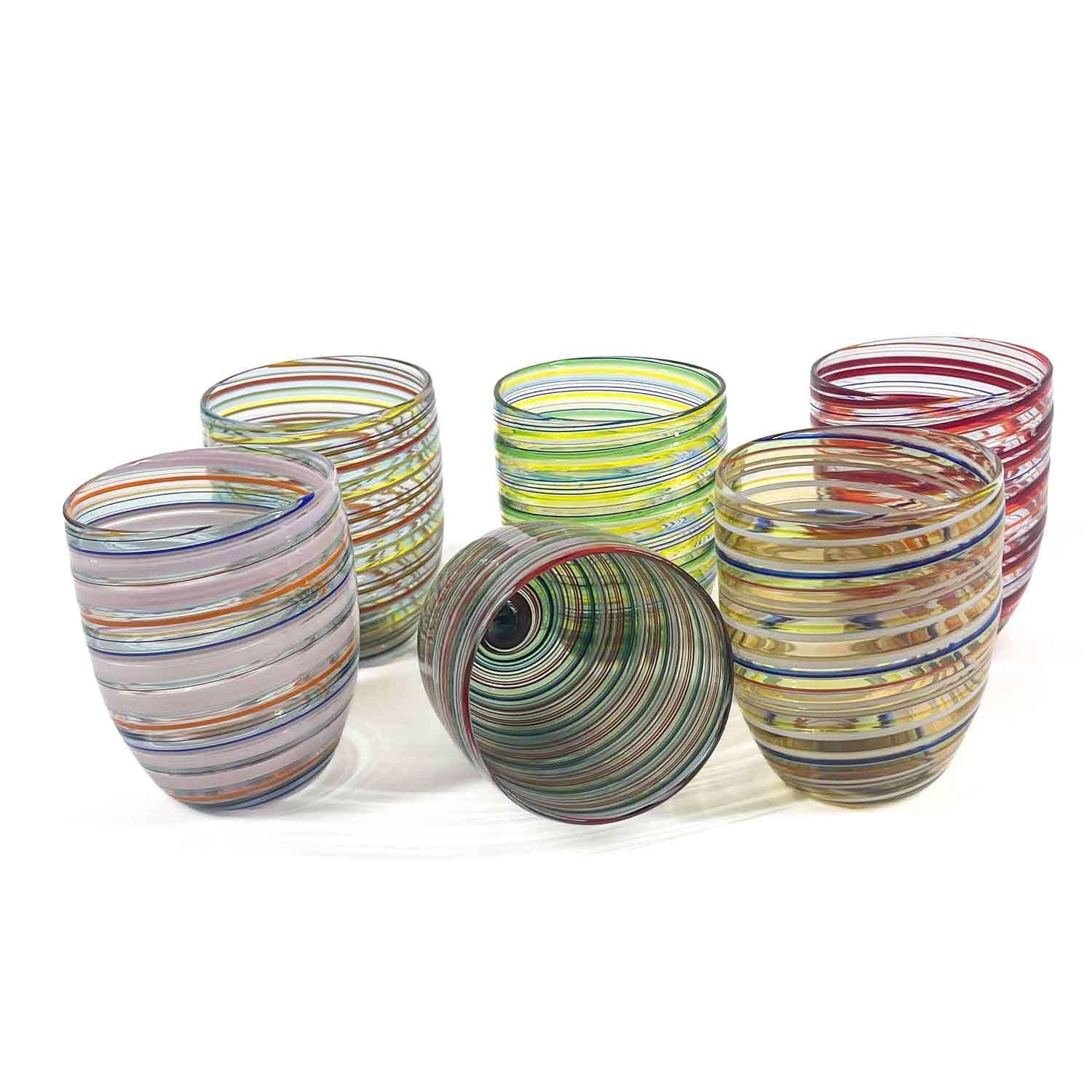 Estro Collection – Hand-Blown Murano Glass Tumblers & Pitcher