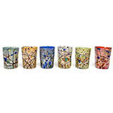 Kandinskji - Set di sei bicchieri in vetro di Murano ispirato