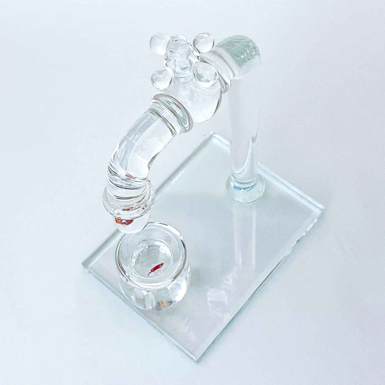 Rubinetto con pesce rosso - Vetro di murano