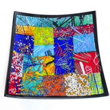 Patchwork Squared Glass Trinket Tray