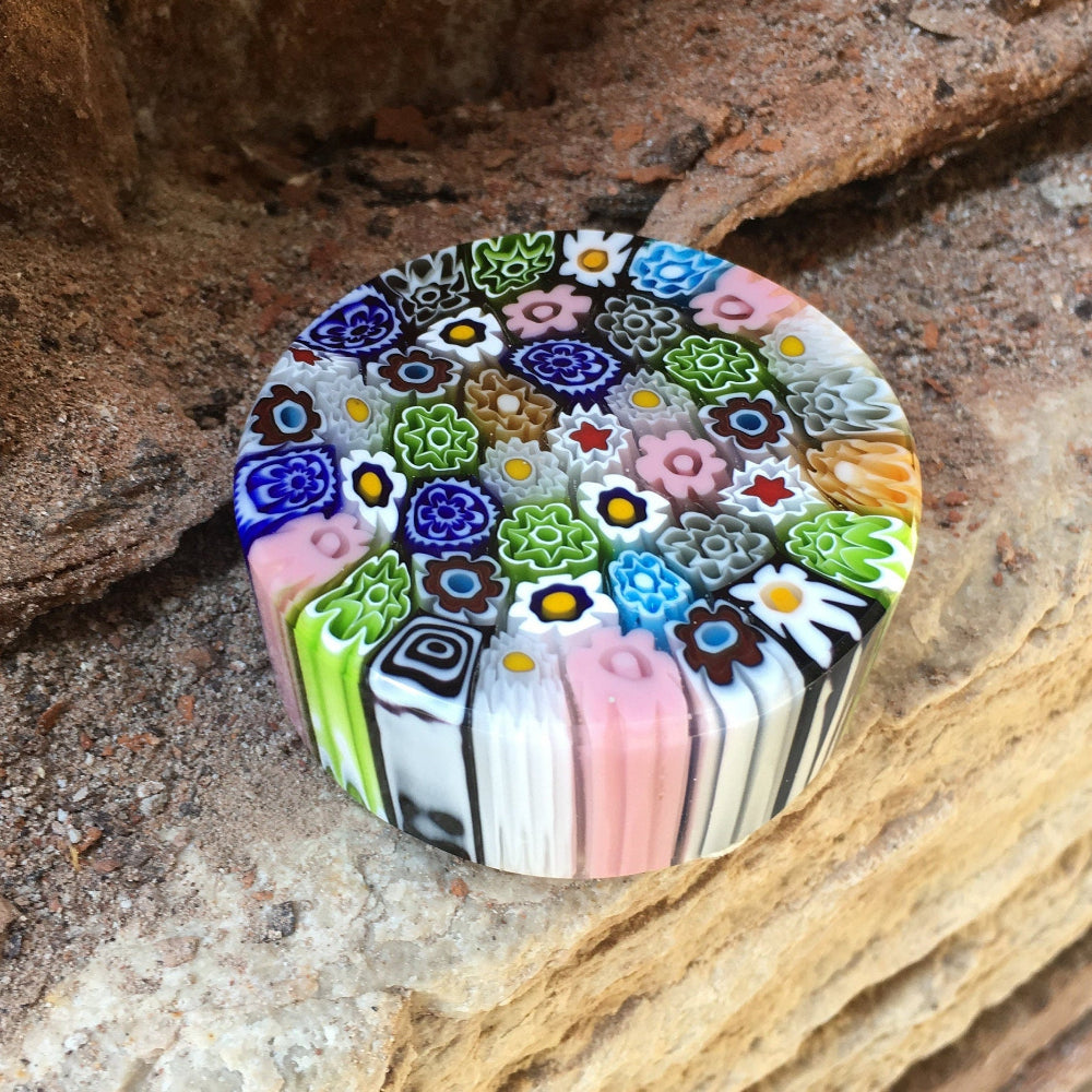 Paperweight with Murrine Round - Murano Glass