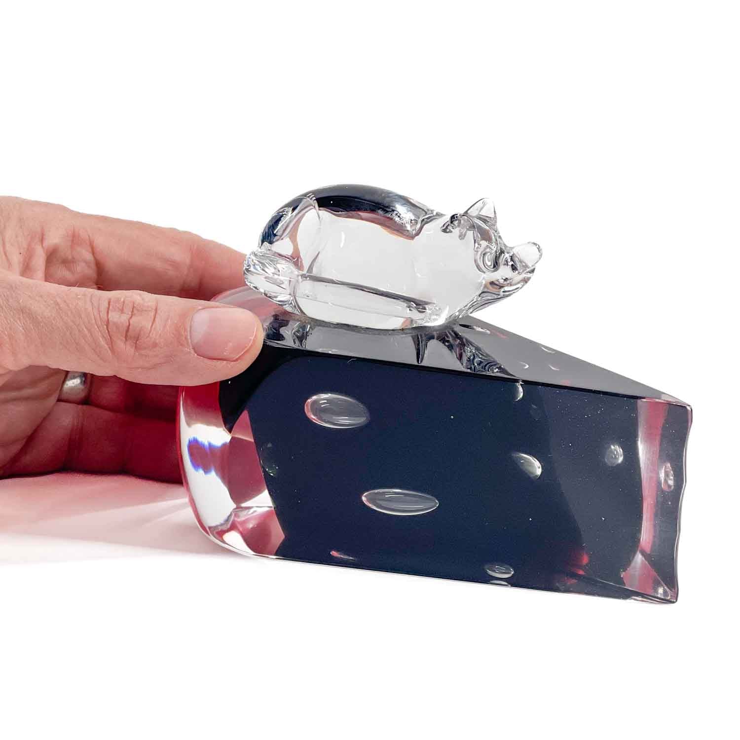 Mouse & cheese - Murano Glass