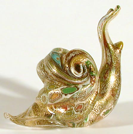 Murrina and gold snail - Murano Glass
