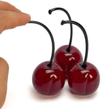 Set of Glass Cherries - Medium Size