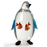 Pinguino che ingoia un pesce - Vetro di Murano