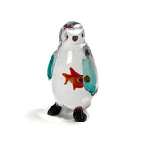 Pinguino che ingoia un pesce - Vetro di Murano
