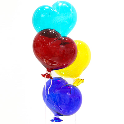 Heart shaped glass balloons - cm 13