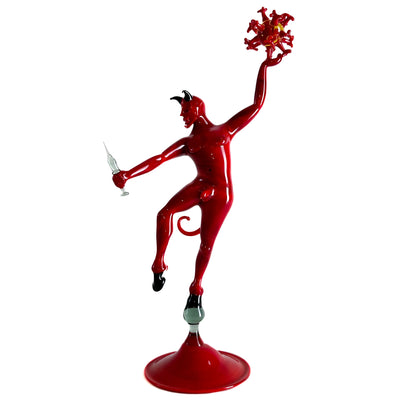 La Sconfitta del Male - Diavolo Rosso in Vetro di Murano