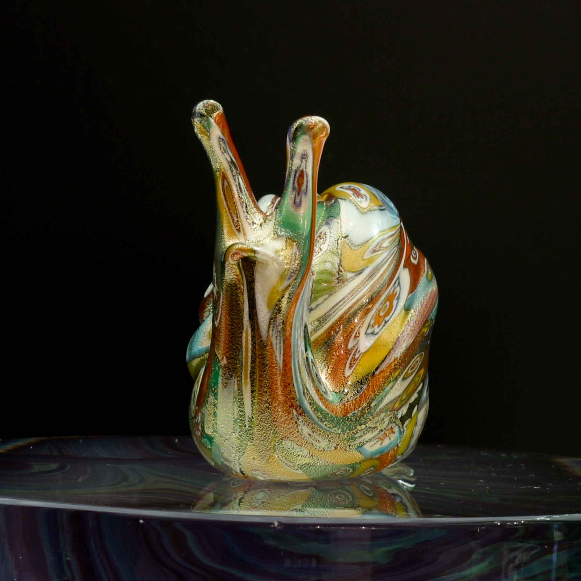 Murrina and gold snail - Murano Glass