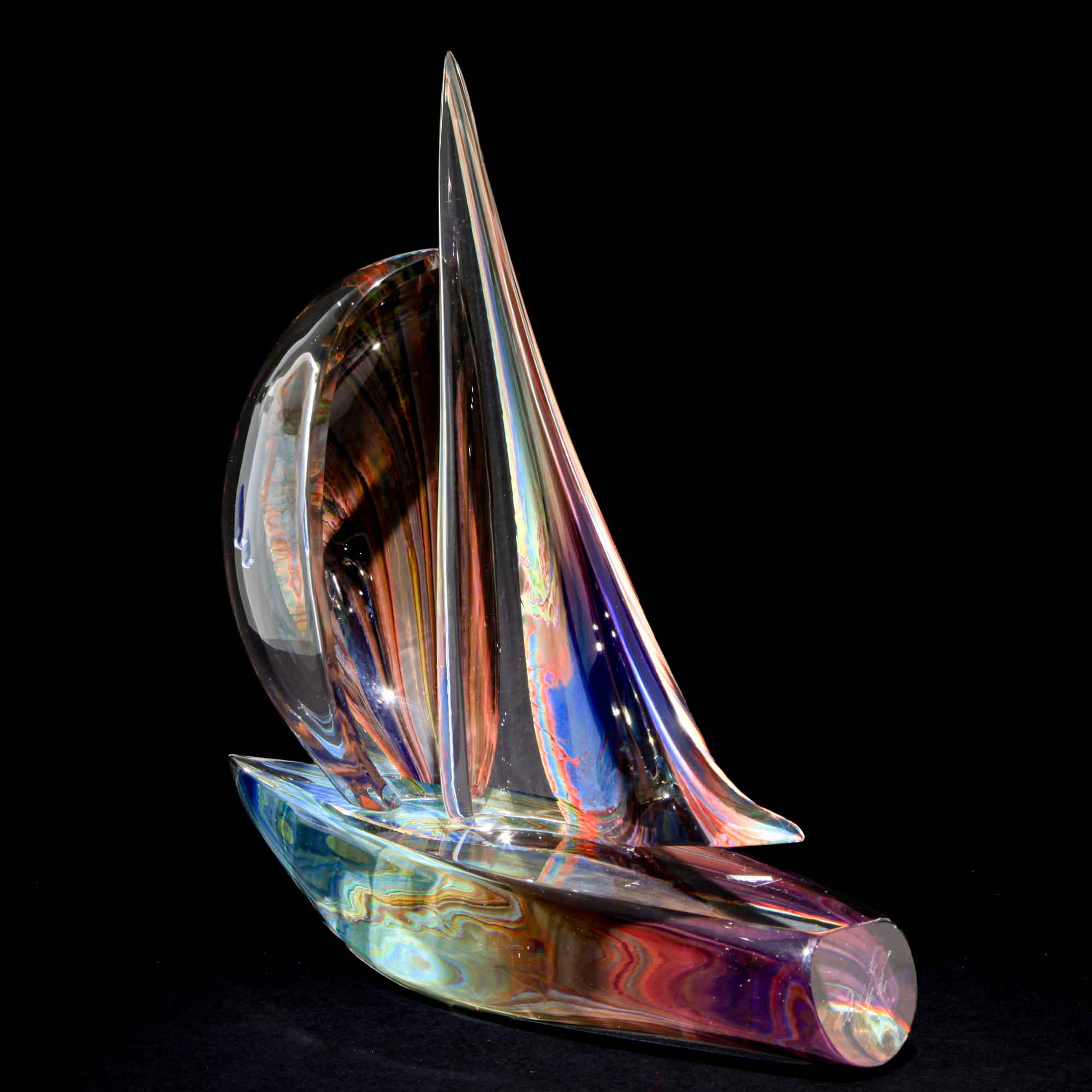 Calcédoine Voilier Calcédoine - Verre de Murano