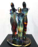 Family in chalcedony glass, four subject