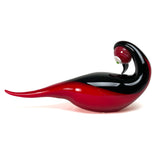Anatra Soffiata Nera e Rossa - Vetro di Murano