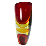 Vaso Rosso con Sbruffi - Vetro di Murano