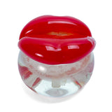 Labbro rosso con base fermacarte luminescente - Vetro di Murano