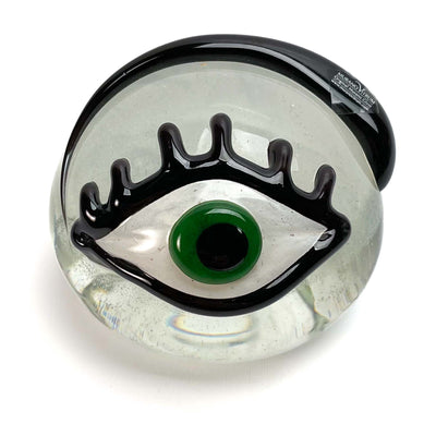 Eye with luminescent base paperweight - Murano Glass