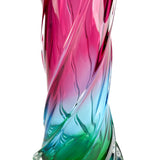 Torciglione Vase - Ruby, Aquamarine and Green