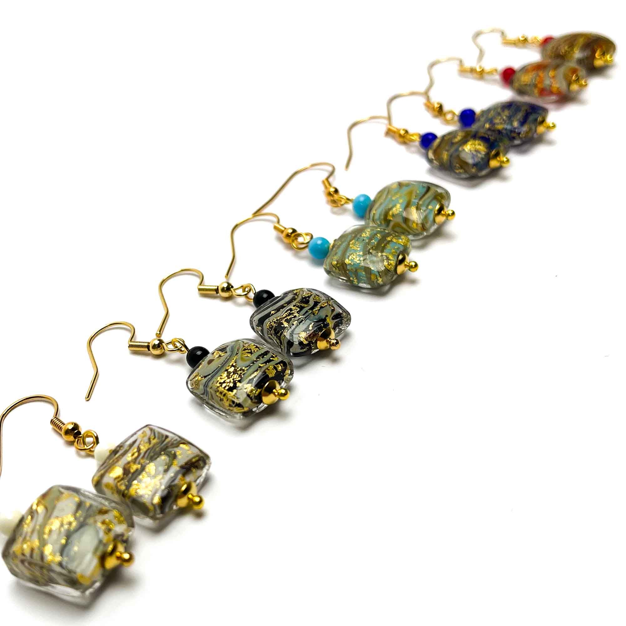 Las Vegas Small Earrings - Murano Glass
