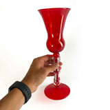 Murano Glass Goblet - Red colour