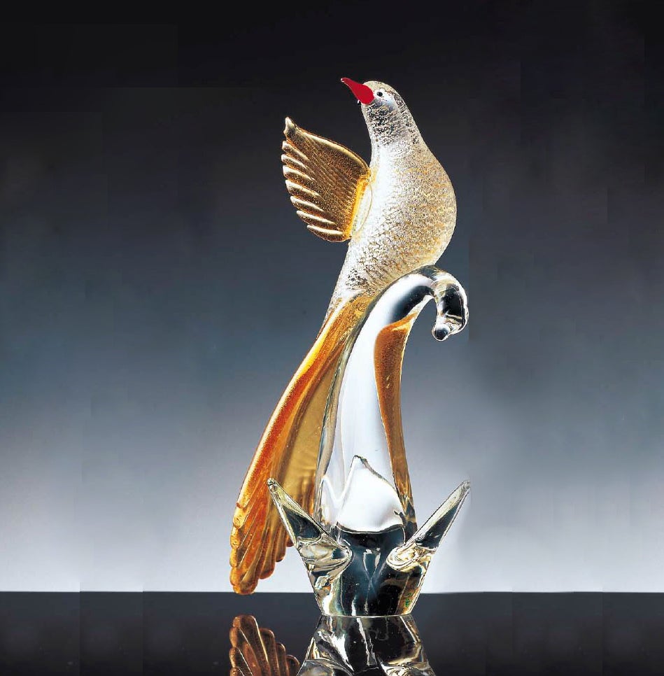 Cockatoo Multicolored Murano Glass