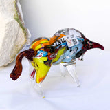 Multicolor Bull Small - Murano Glass