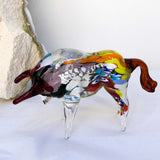 Multicolor Bull Small - Murano Glass