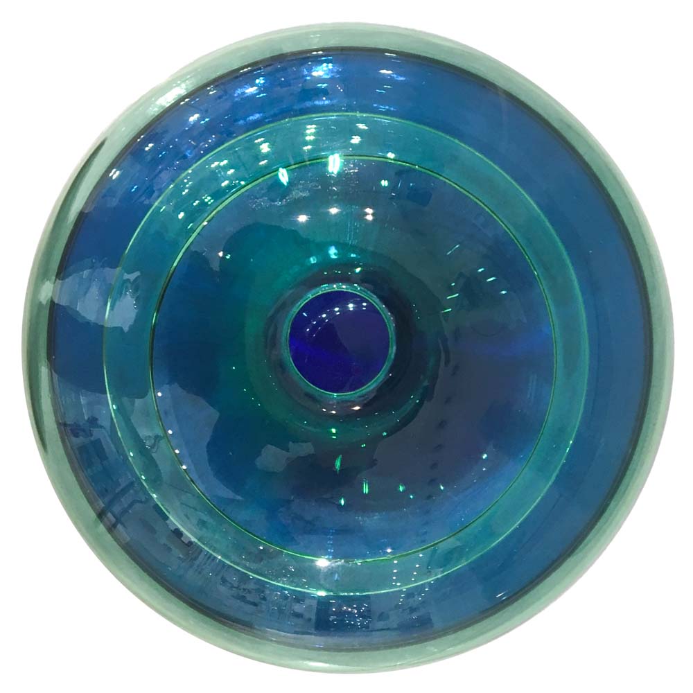 Vaso Saturno - blu e verde