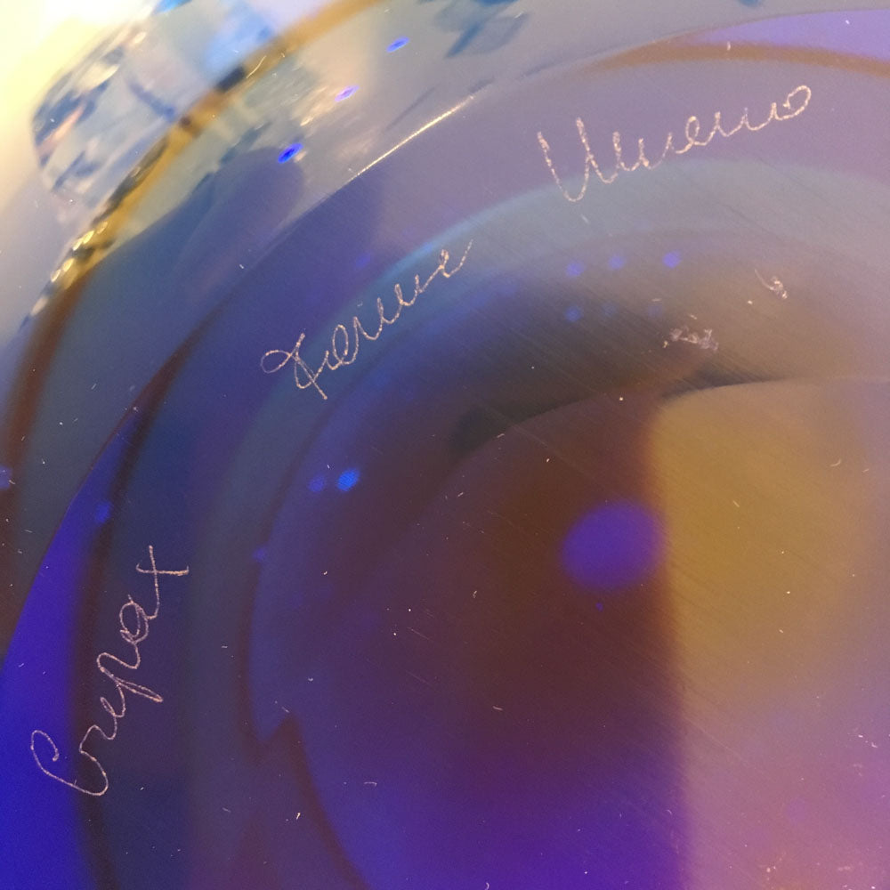 Vaso Saturno - blu e verde
