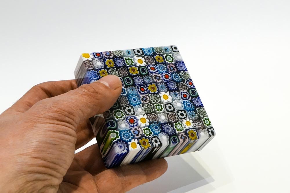 Square Millefiori Paperweight - Murano Glass