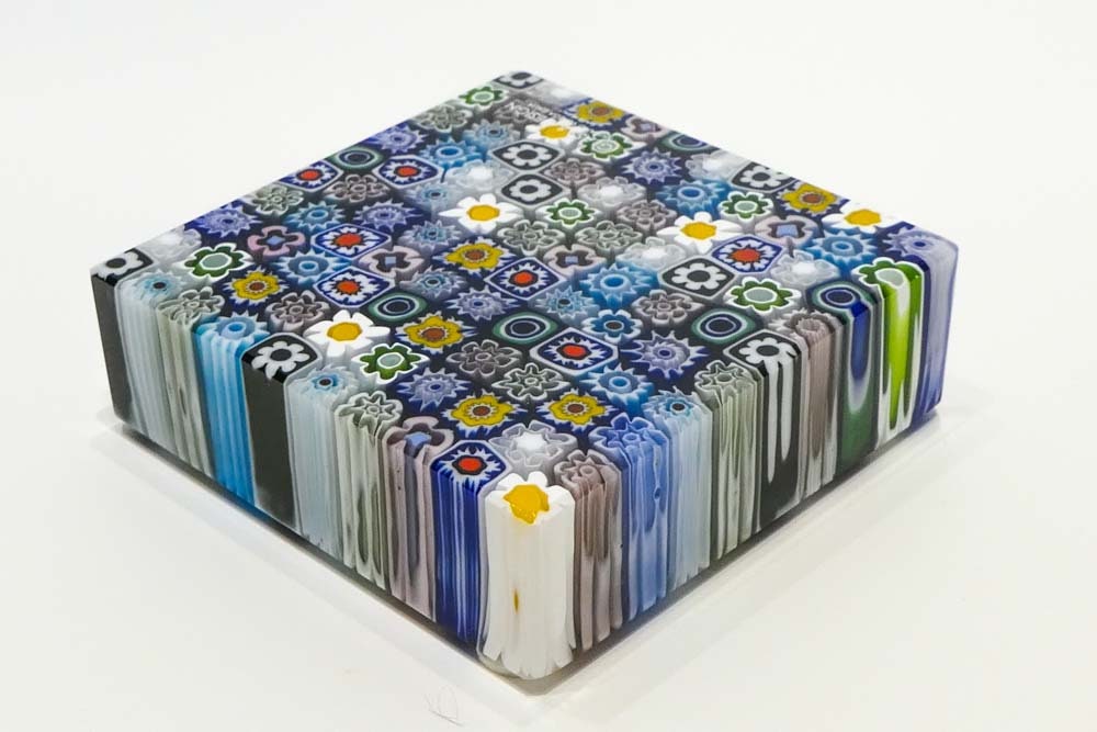 Square Millefiori Paperweight - Murano Glass