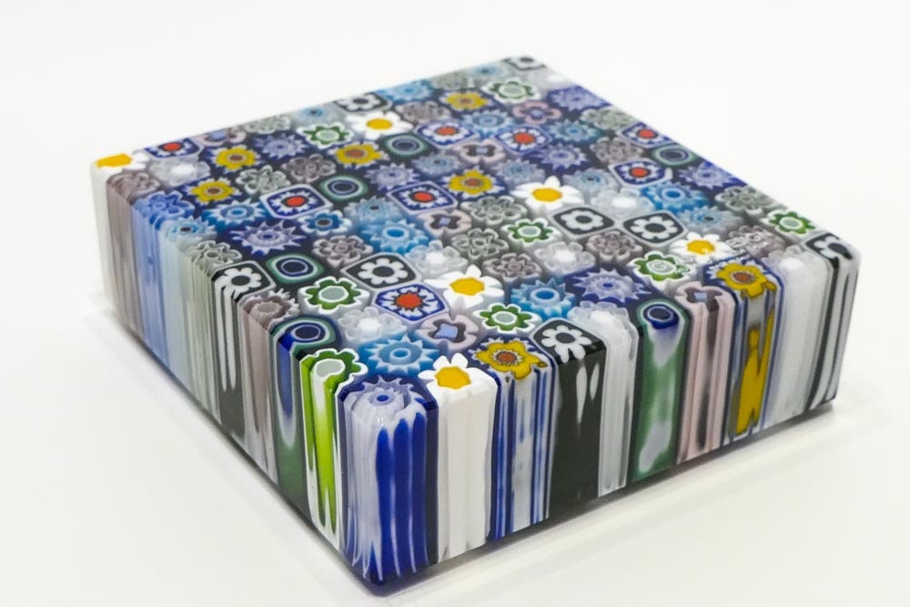 Square Millefiori Paperweight - Murano Glass