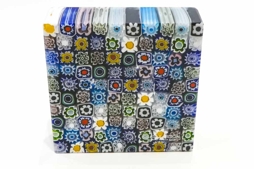 Square Millefiori Paperweight - Murano Glass