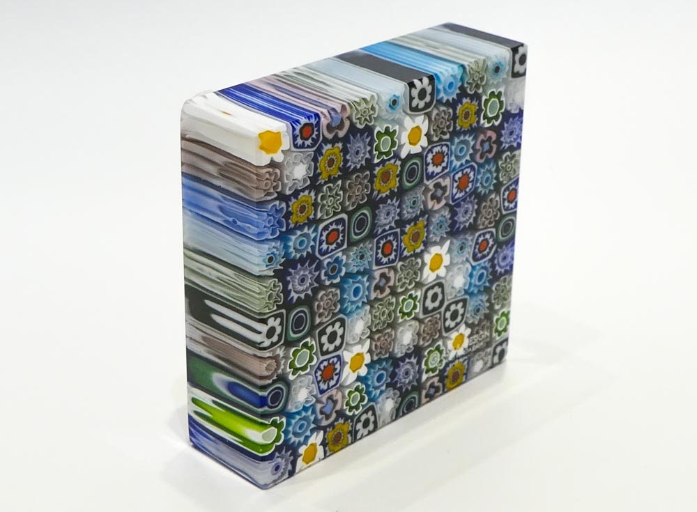 Square Millefiori Paperweight - Murano Glass