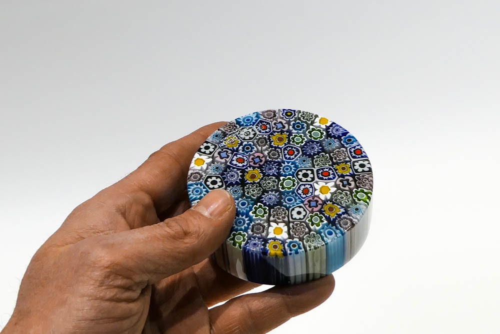 Round Millefiori Paperweight - Murano Glass