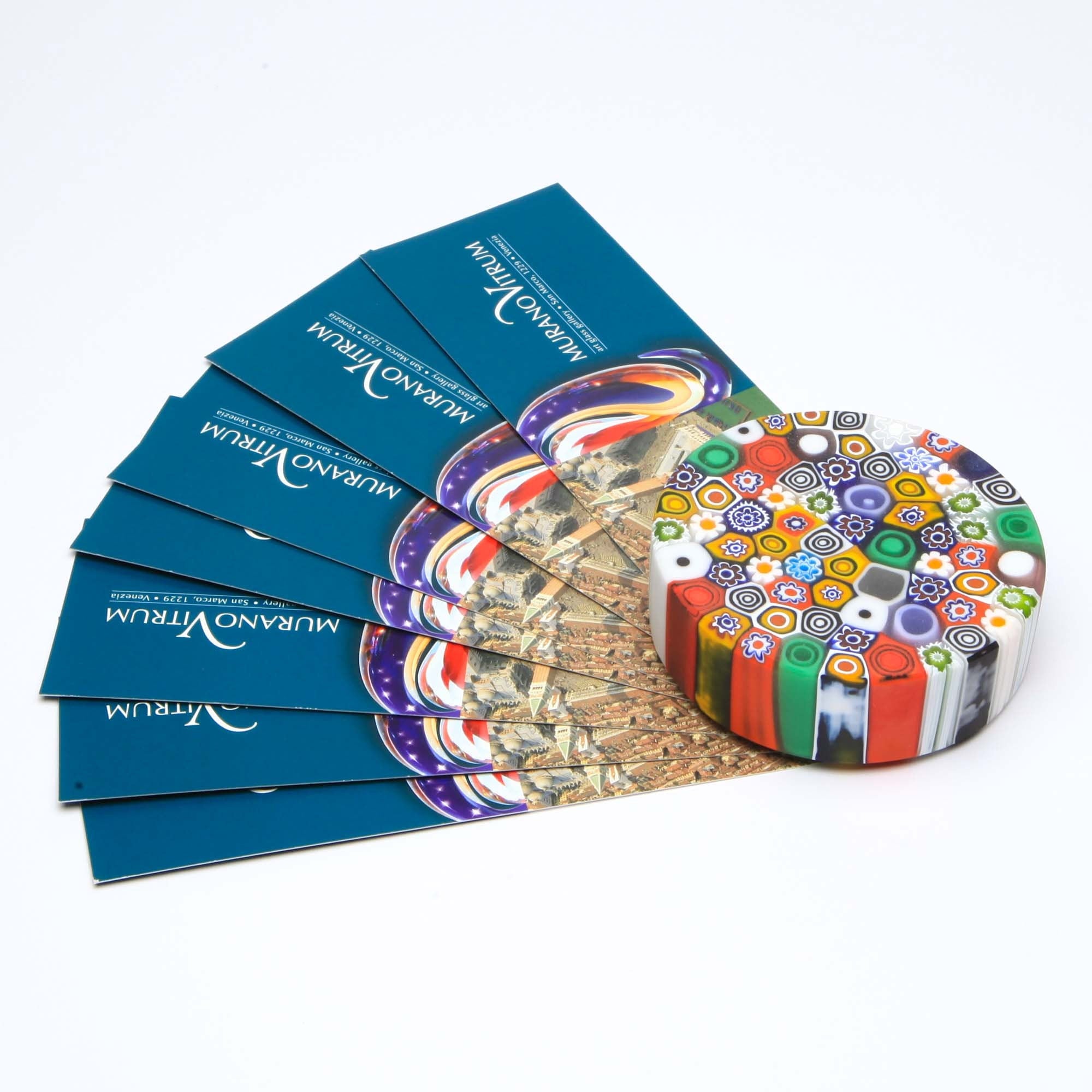 Round Millefiori Paperweight - Murano Glass