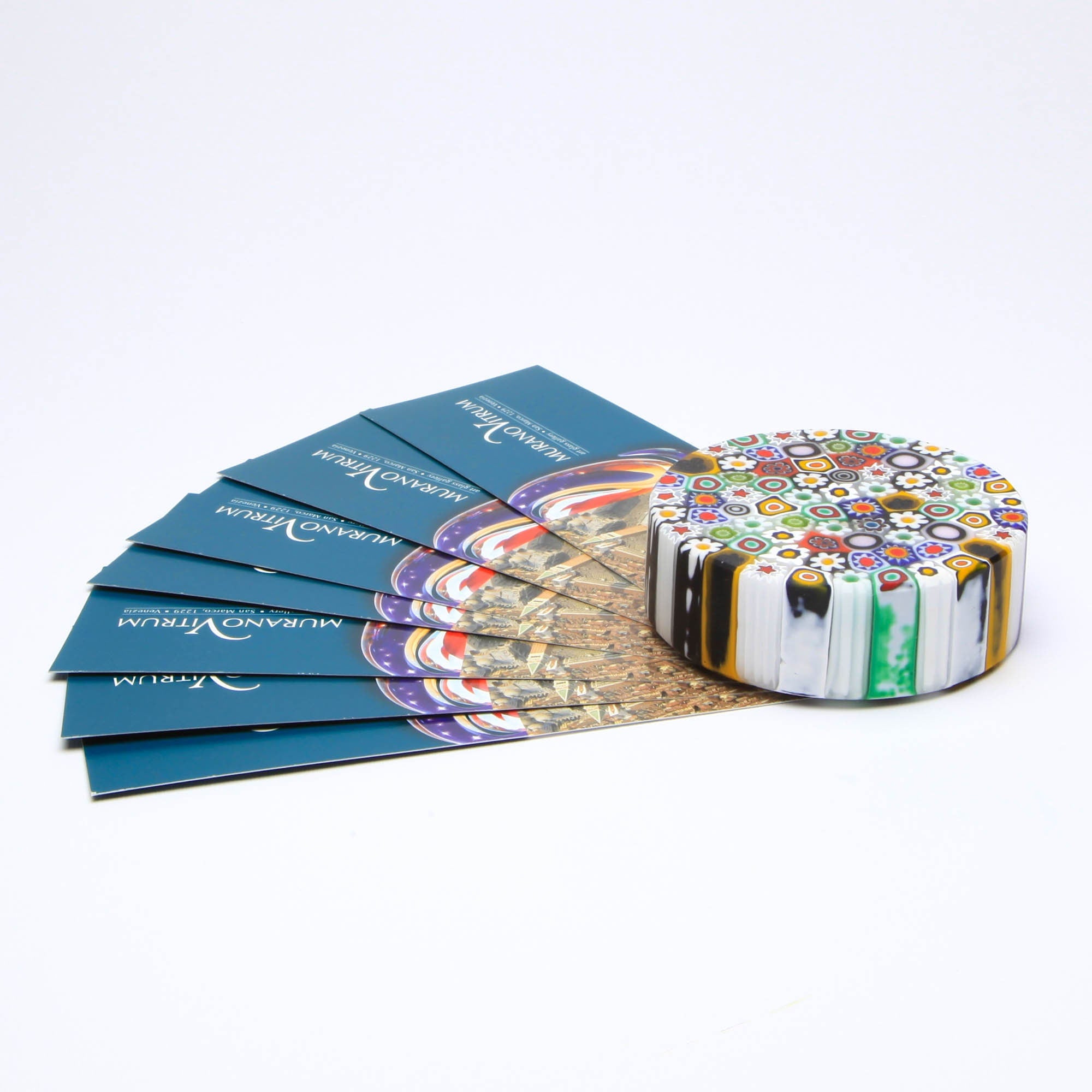 Round Millefiori Paperweight - Murano Glass