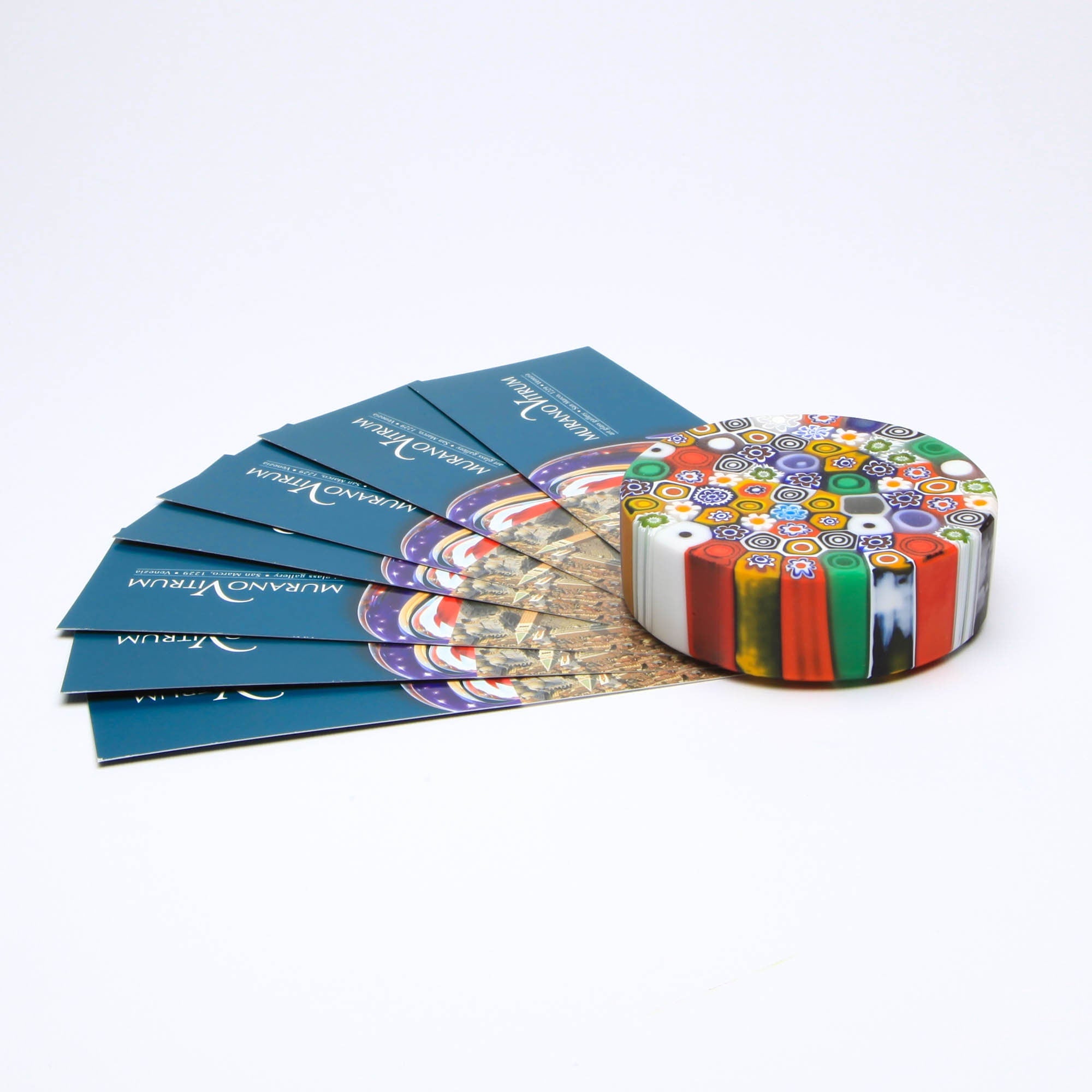 Round Millefiori Paperweight - Murano Glass
