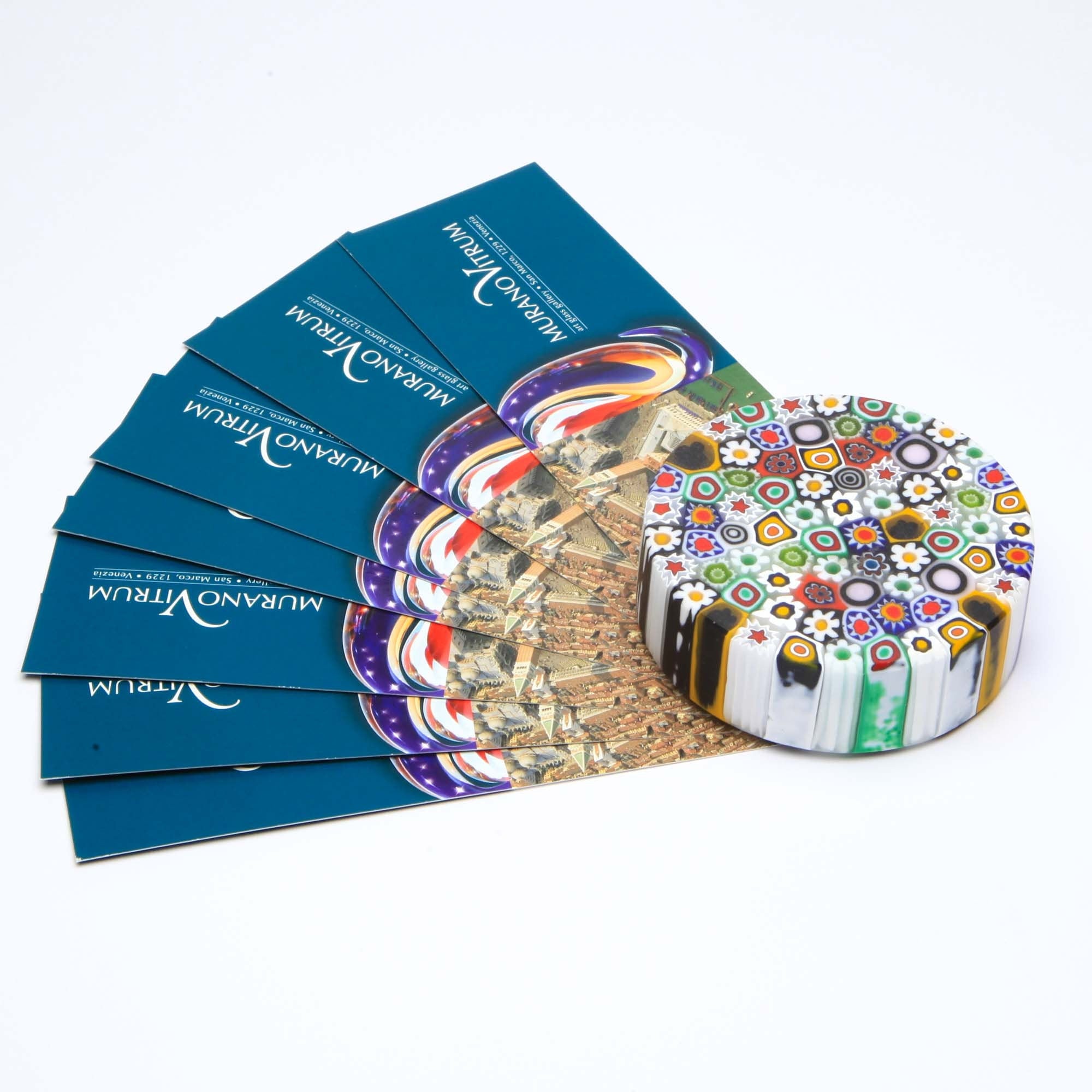 Round Millefiori Paperweight - Murano Glass